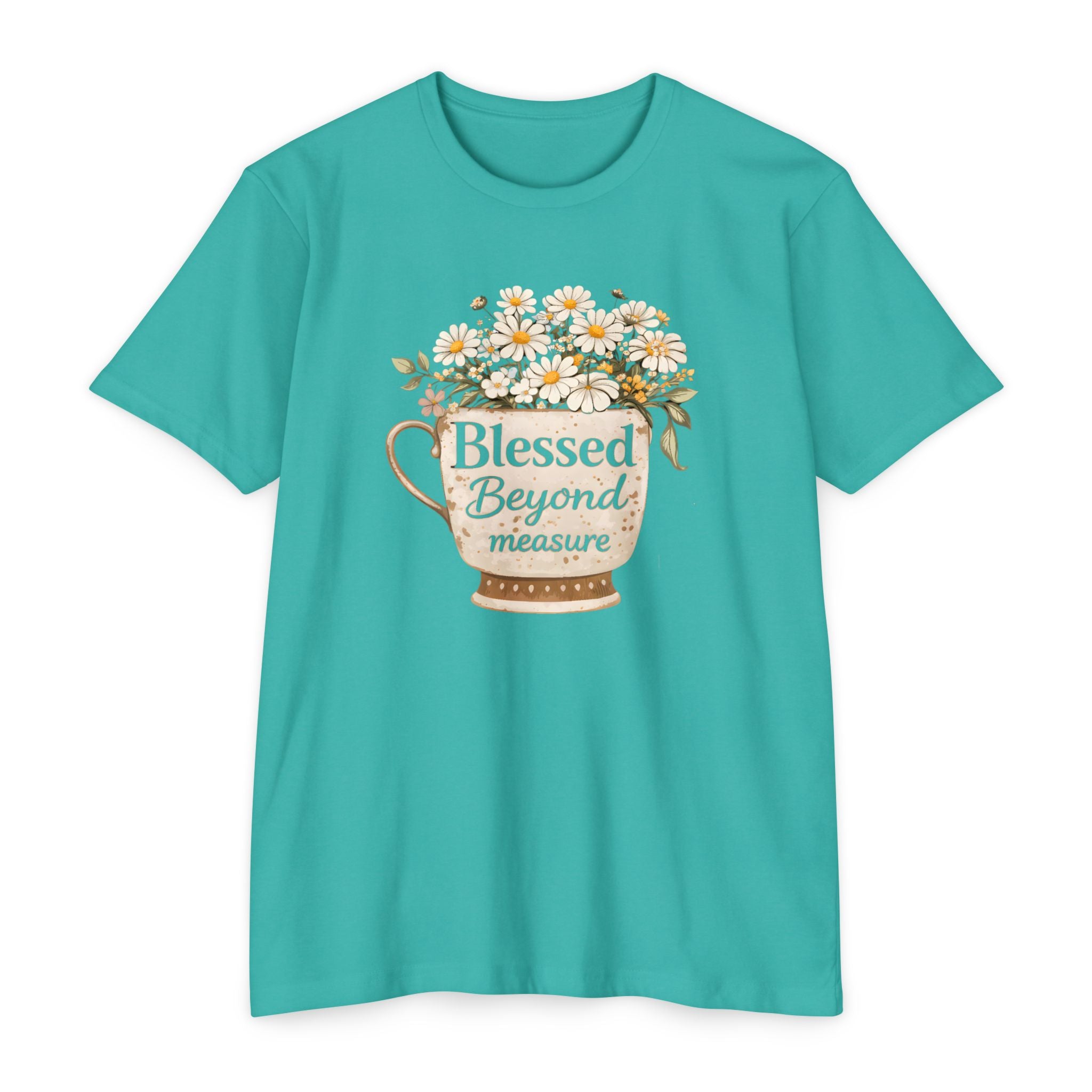 T-Shirt — "Blessed Beyond Measure" Floral Bouquet Tee