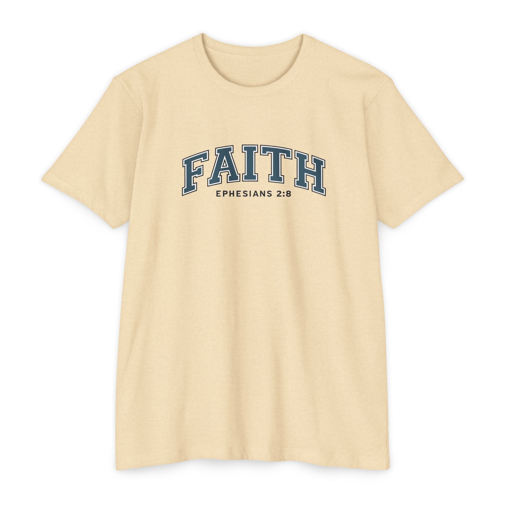 Womens Faith Graphic T-Shirt — Ephesians 2:8 Christian Tee