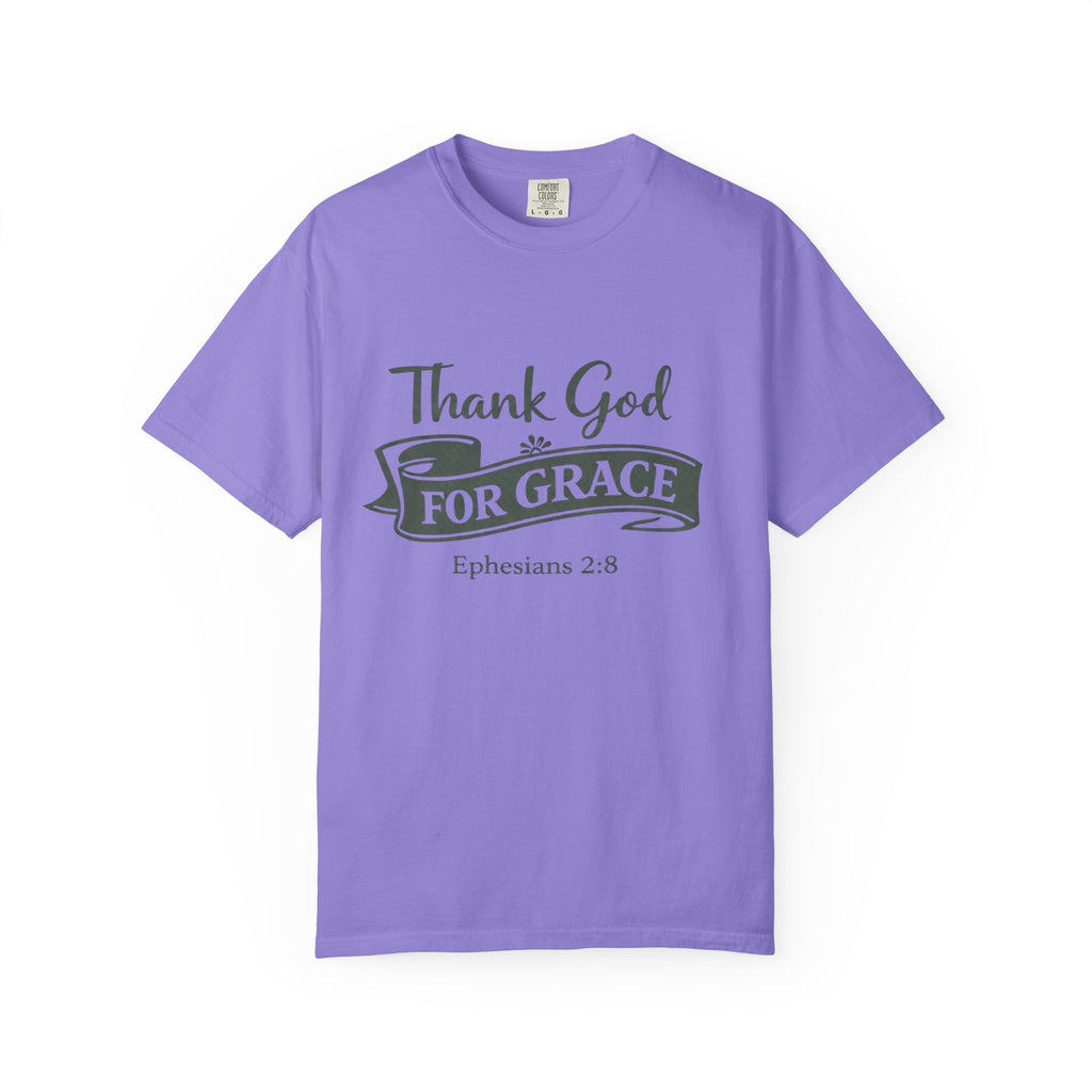 Thank God For Grace T-Shirt — Christian Faith Graphic Tee (Ephesians 2:8)