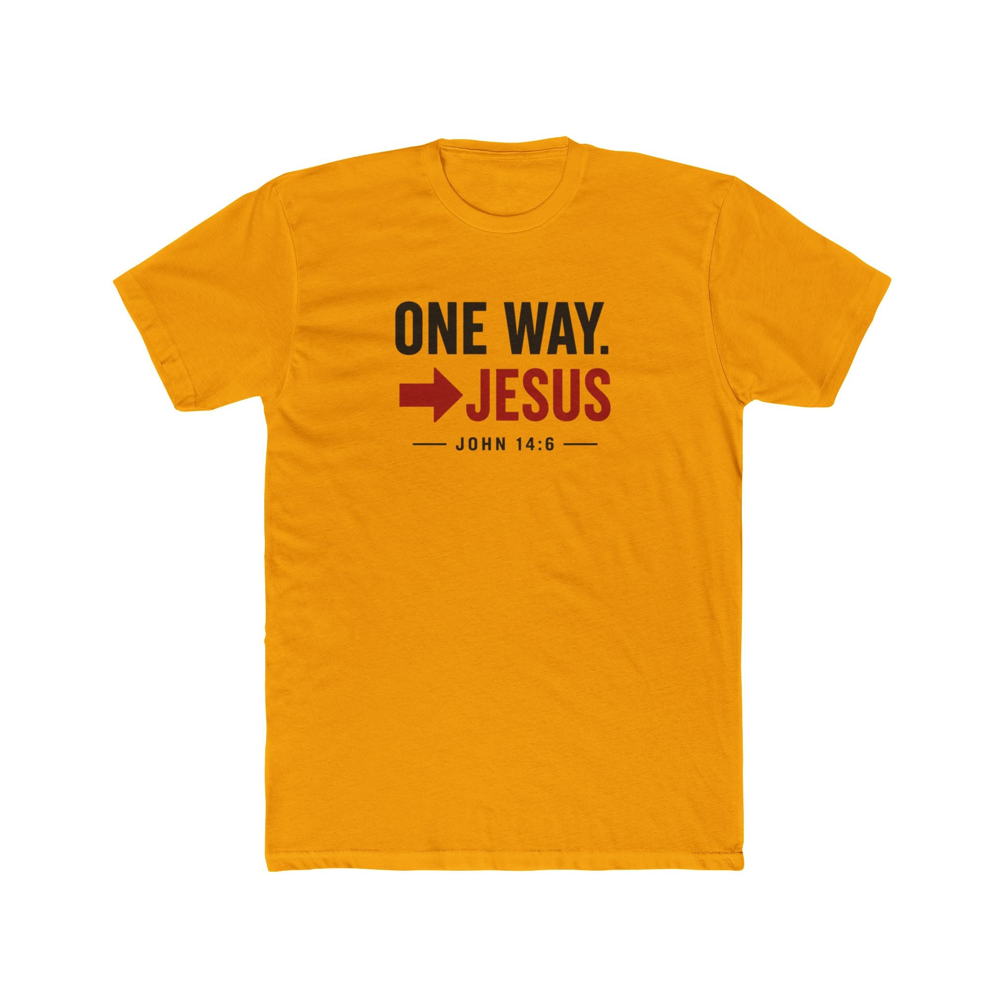 Mens One Way → Jesus T-Shirt — Christian Faith Graphic Tee