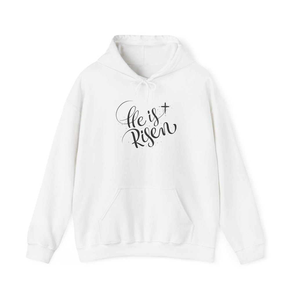 Womens He Is Risen Hoodie — Christian Easter Faith Pullover