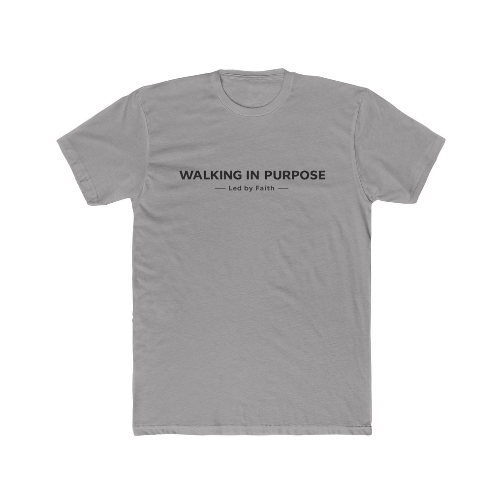 Walking in Purpose Led By Faith Cotton Tee Christian T-shirt Faith Inspired| Wearing your Faith