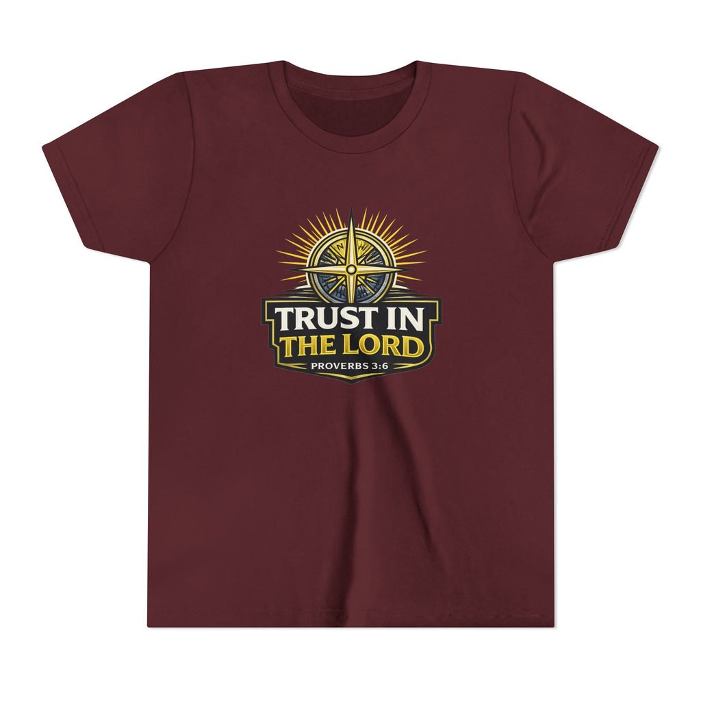 Youth Tee - "Trust in the Lord" Compass Design (Proverbs 3:5-6)