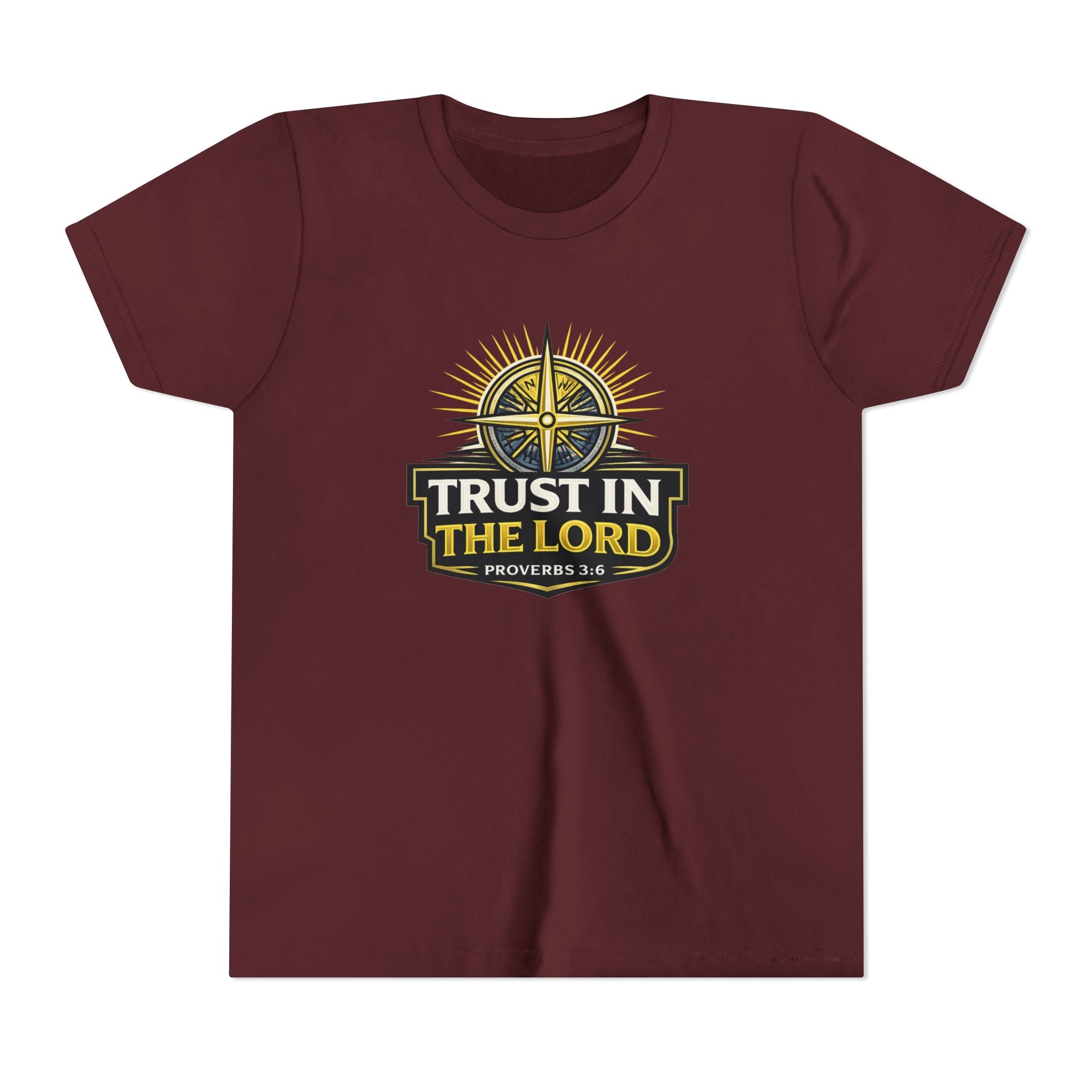 Youth Tee - "Trust in the Lord" Compass Design (Proverbs 3:5-6)
