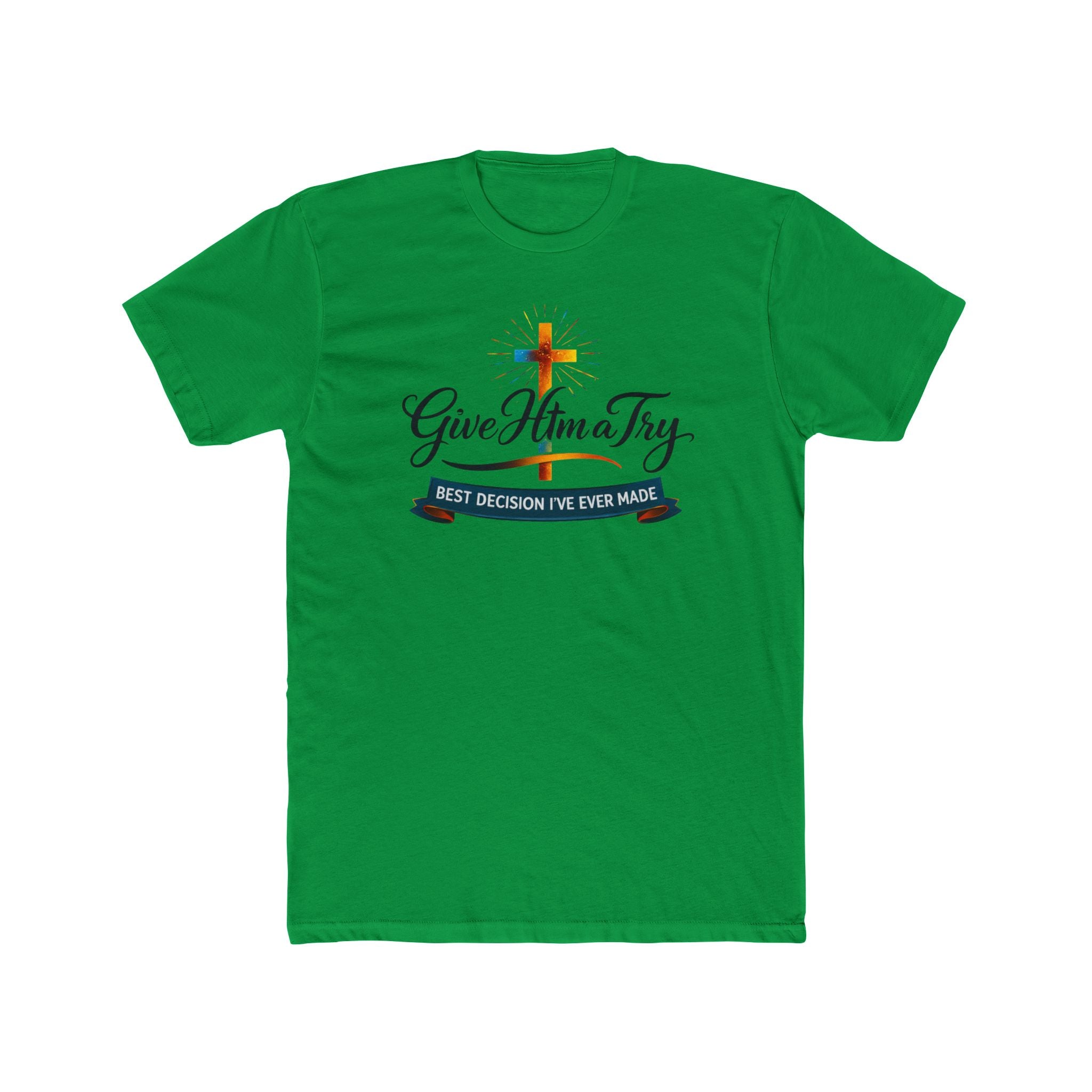Give Him a Try cross design Tee | Christian faith shirt