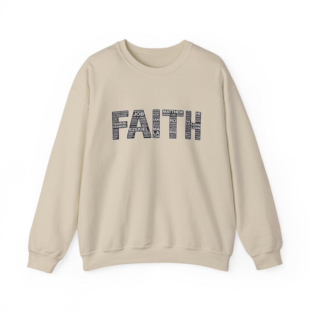 Womens Faith Graphic Sweatshirt  Inspirational Faith Crewneck