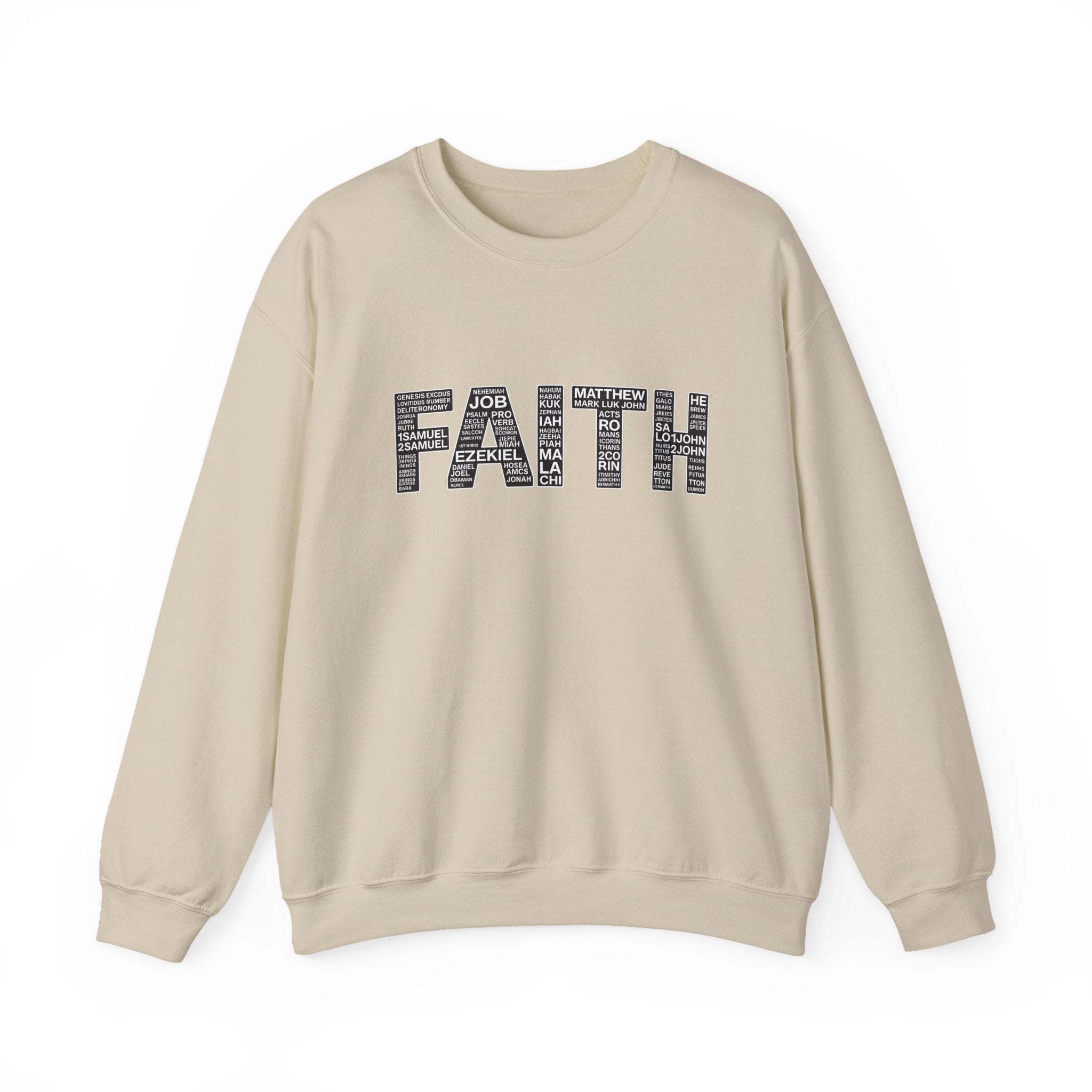 Womens Faith Graphic Sweatshirt  Inspirational Faith Crewneck