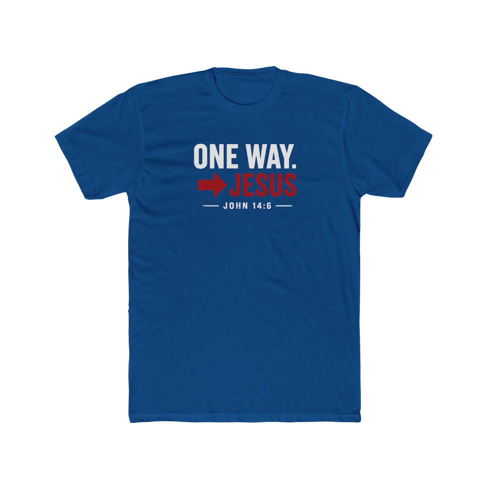 Mens One Way → Jesus T-Shirt — Christian Faith Graphic Tee