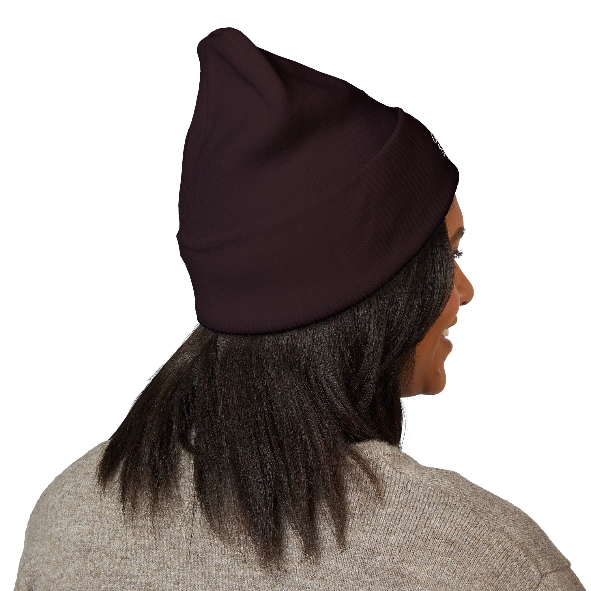 Embroidered Classic Cuffed Beanie — Minimal Script Logo