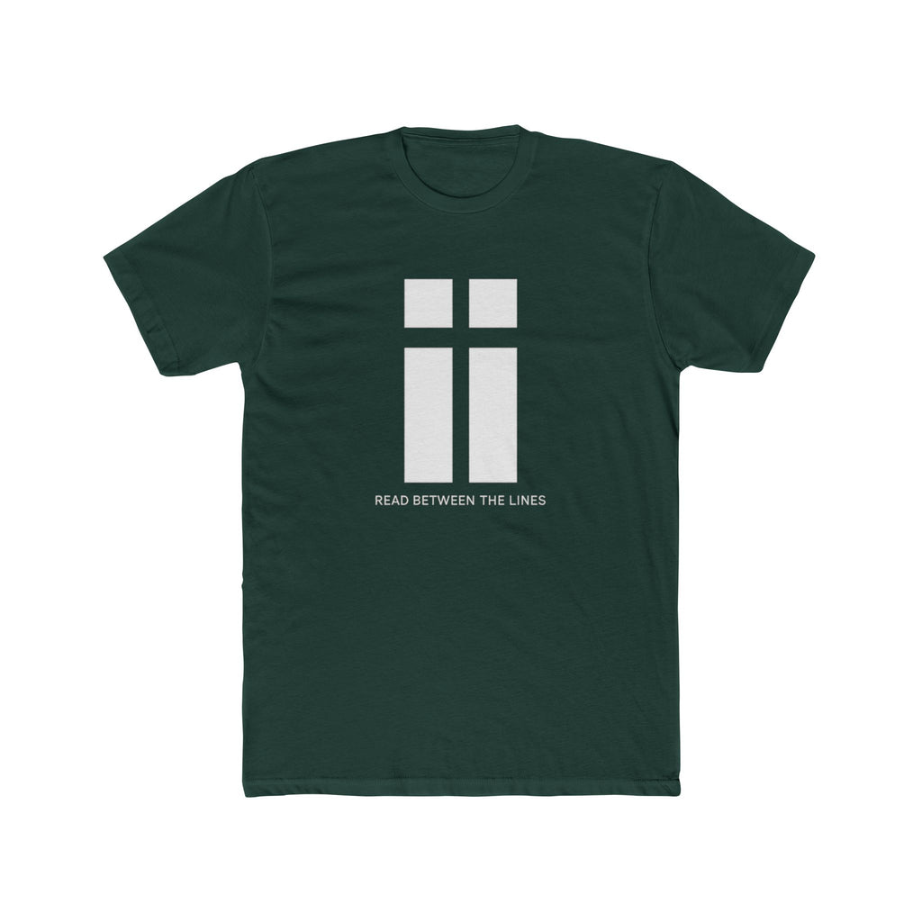 Read Between the Lines graphic Tee | Minimalist Cross Design