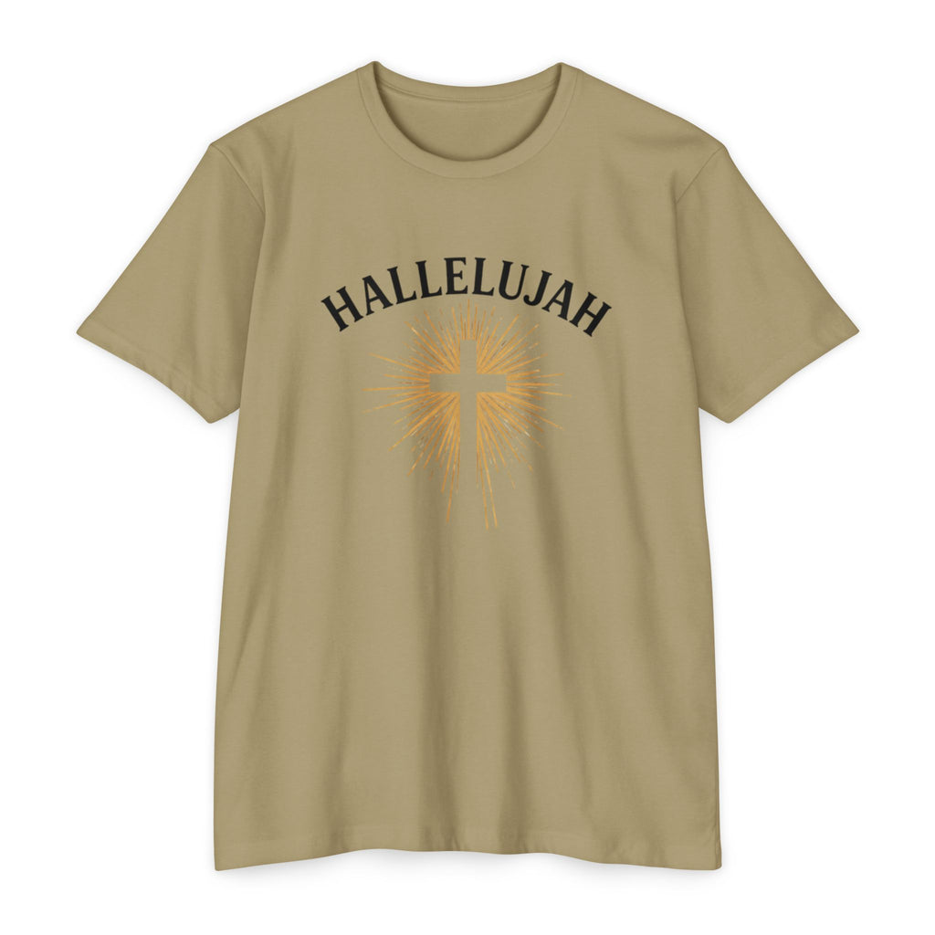 Womens Christian Hallelujah Cross T-Shirt