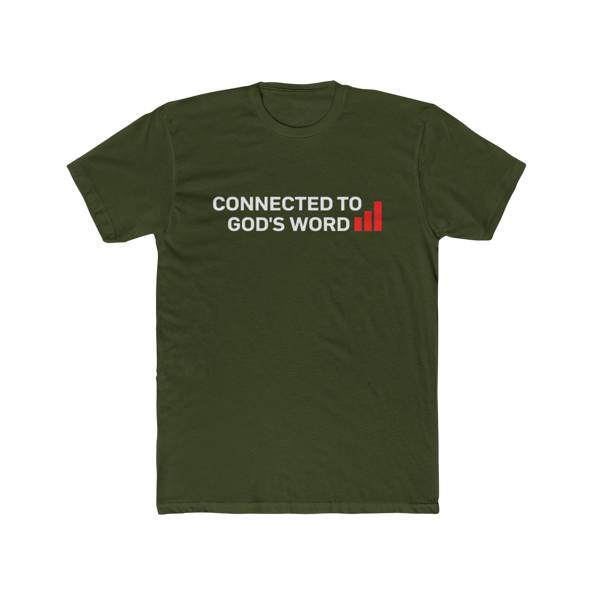 Connected to God's Word | Men Christian Faith Graphic Shirt