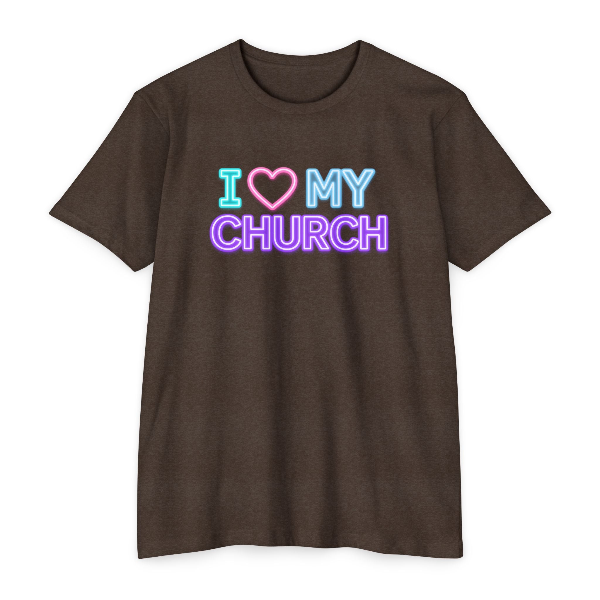 Womens I Love My Church T-Shirt | Tie Dye Heart Lettering