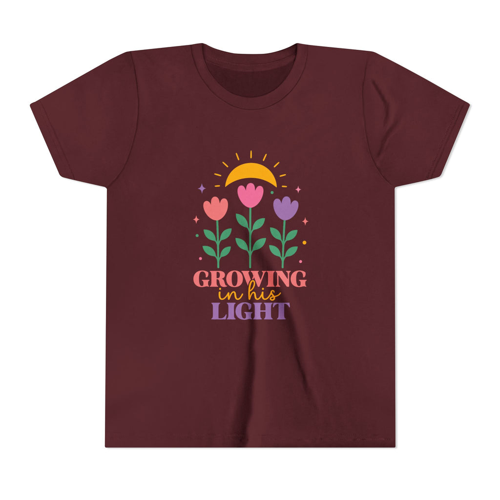 Girls "Growing in the Light" Floral Sunflower Design