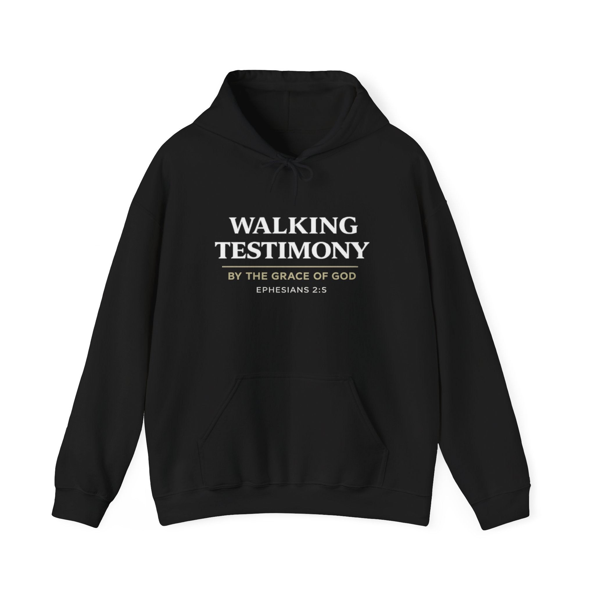 Walking Testimony Hoodie - "By the Grace of God" Ephesians 2:8 Christian Pullover