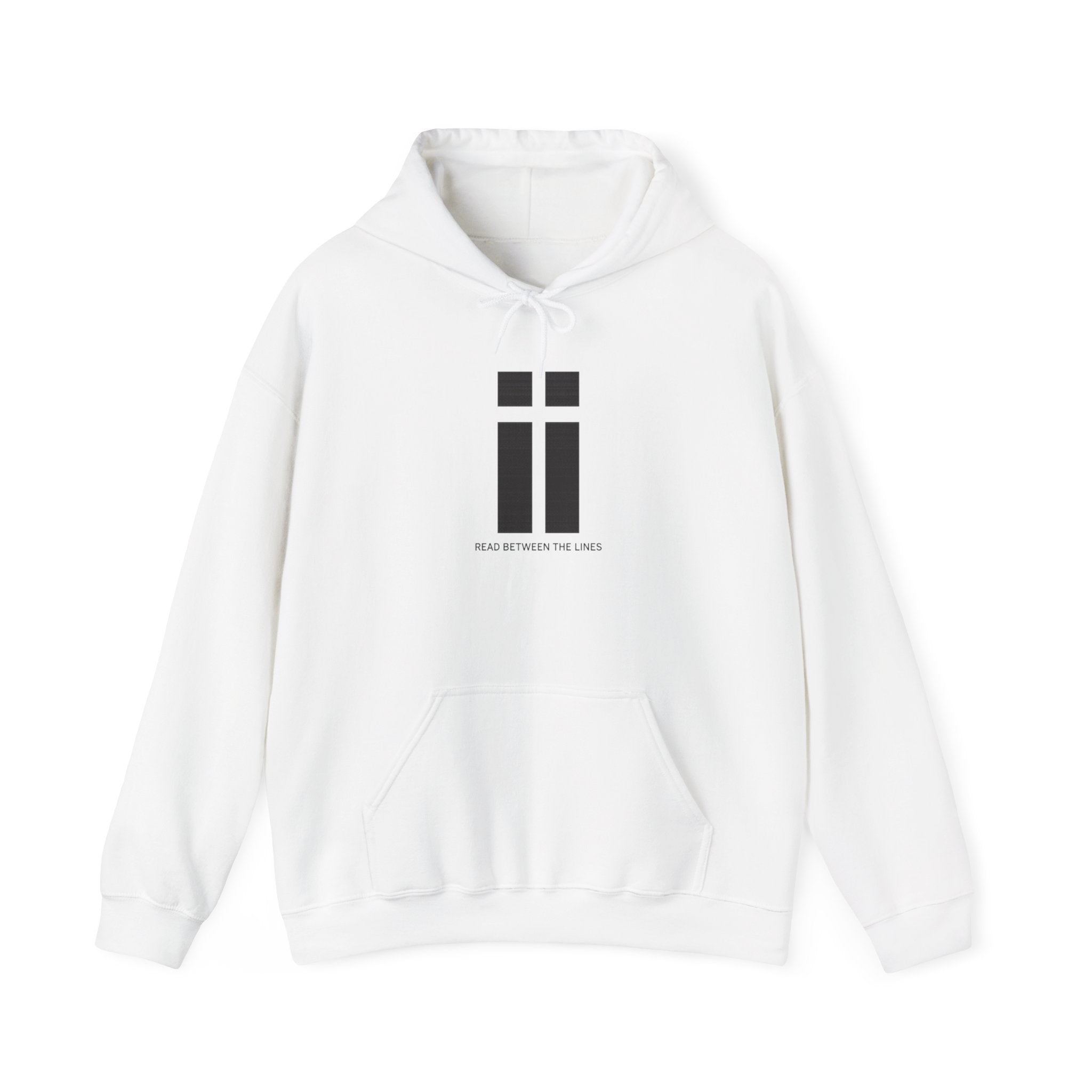 Womens Minimalist 'ii' Logo Hoodie Subtle Monochrome Graphic Pullover