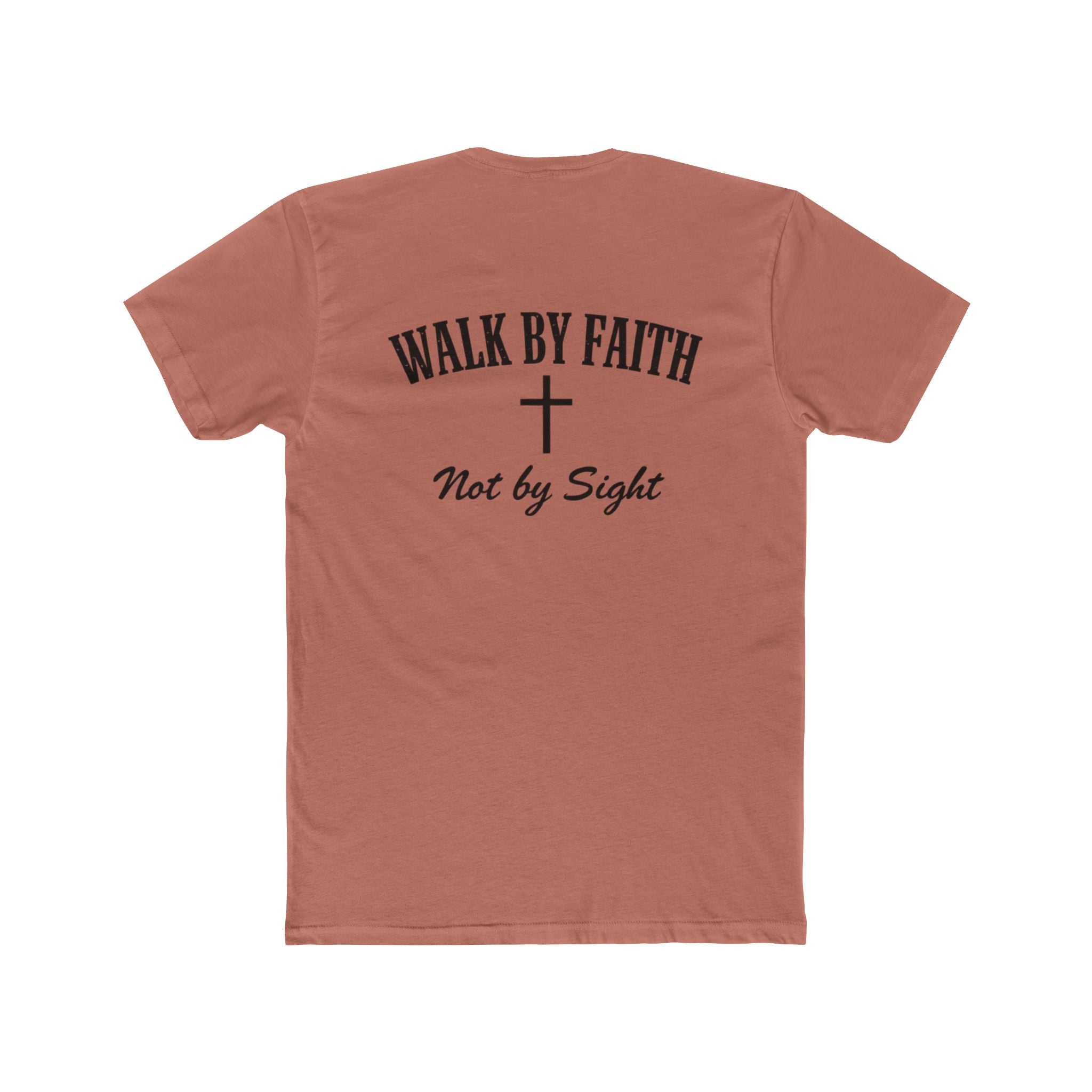 Walk By Faith Tee — 2 Corinthians 5:7 Christian T-Shirt, "Not by Sight" Inspirational Tee