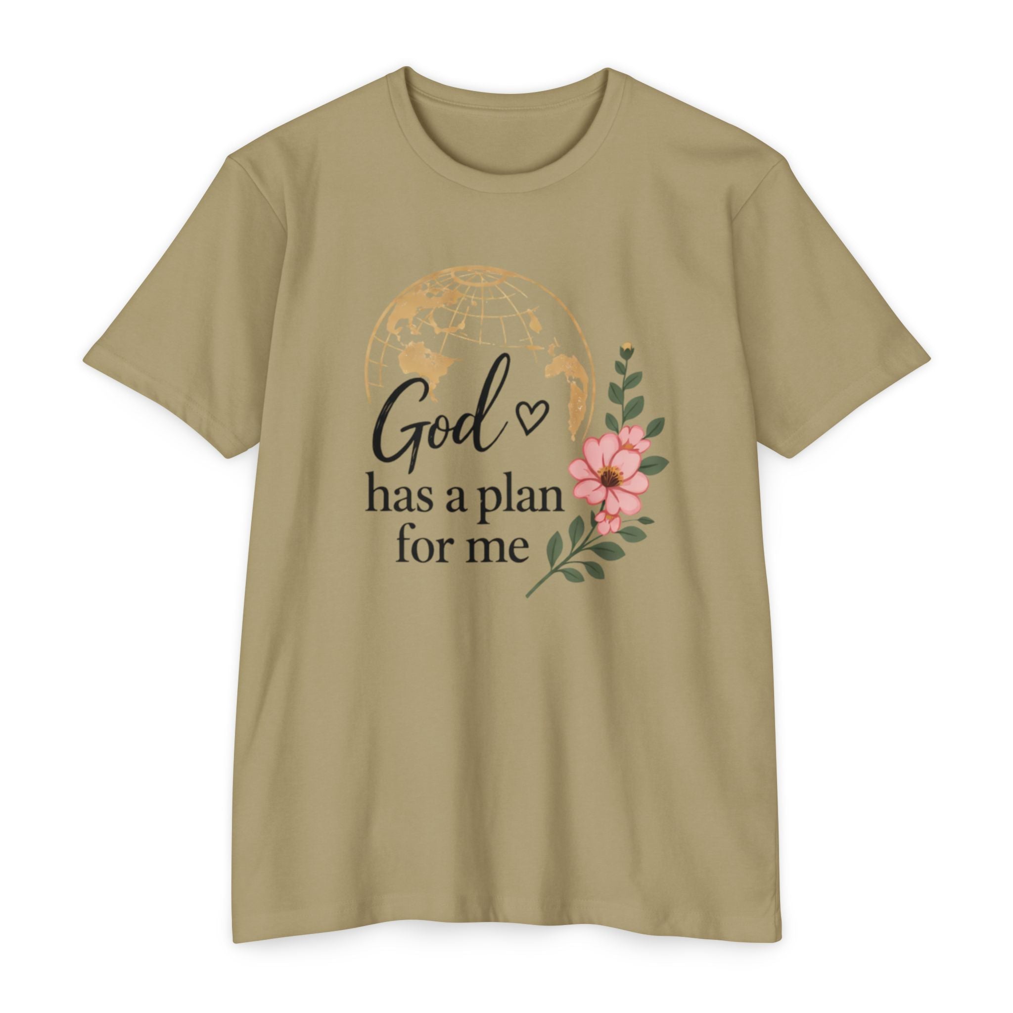 Inspirational Faith T-Shirt — "God Has a Plan for Me" Floral Tee